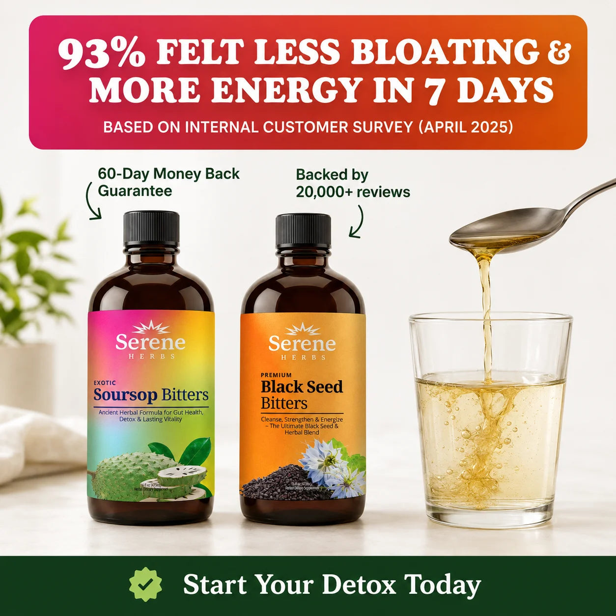 Serene Herbs Soursop Bitters & Black Seed Bundle | Digestive Support